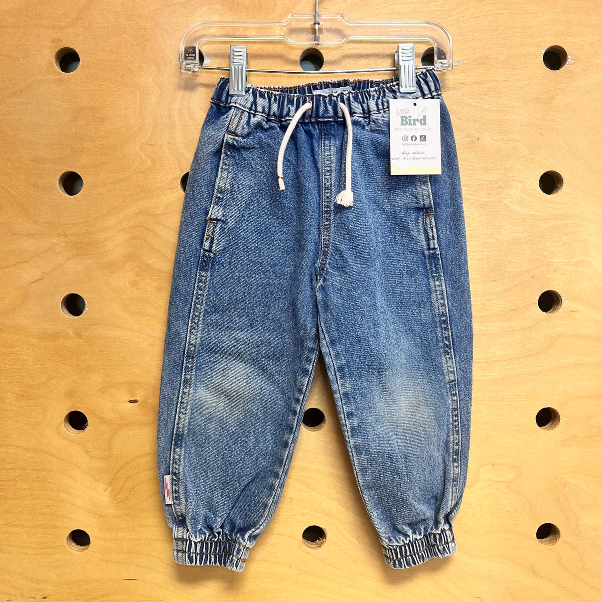 Soft Denim Pull On Joggers