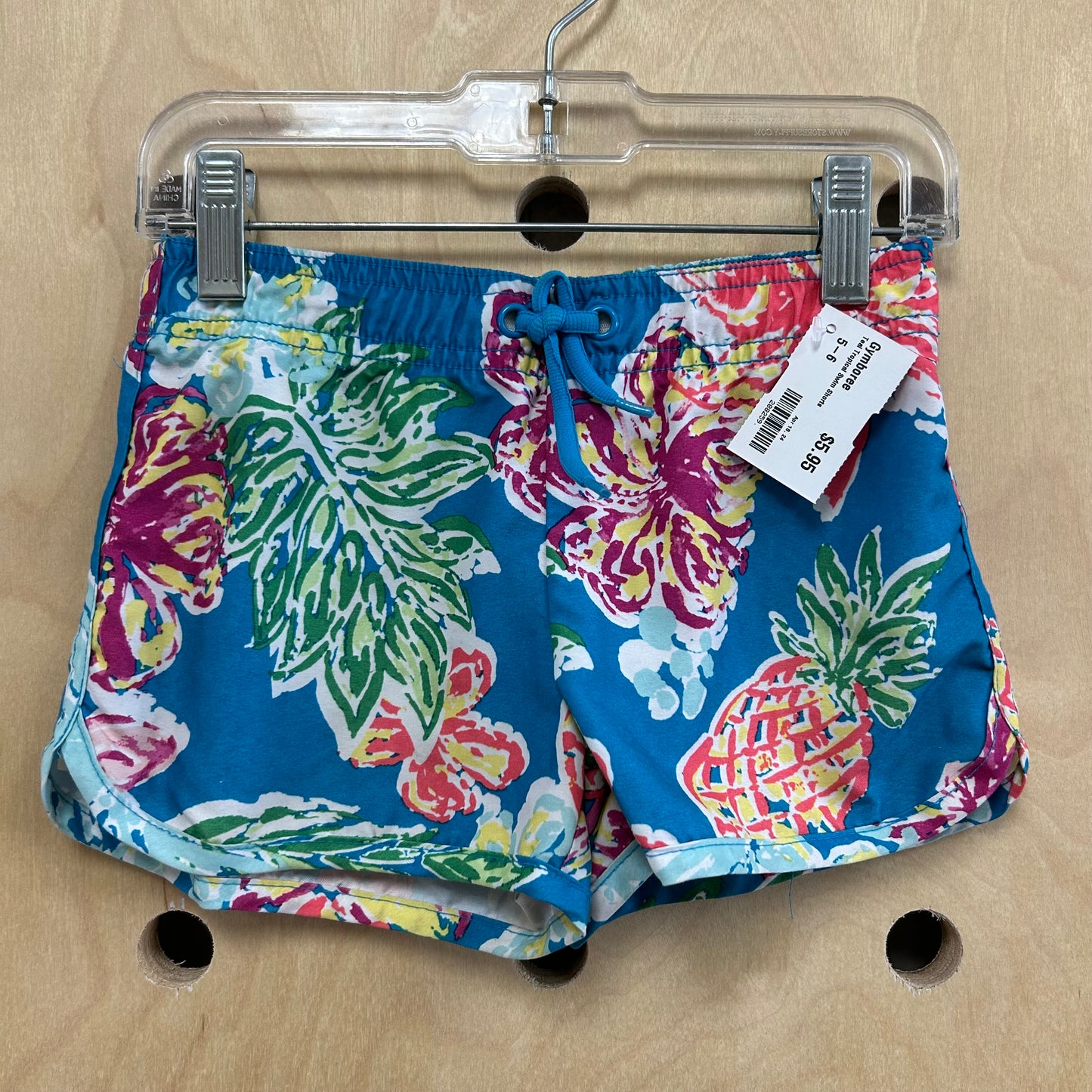 Teal Tropical Swim Shorts