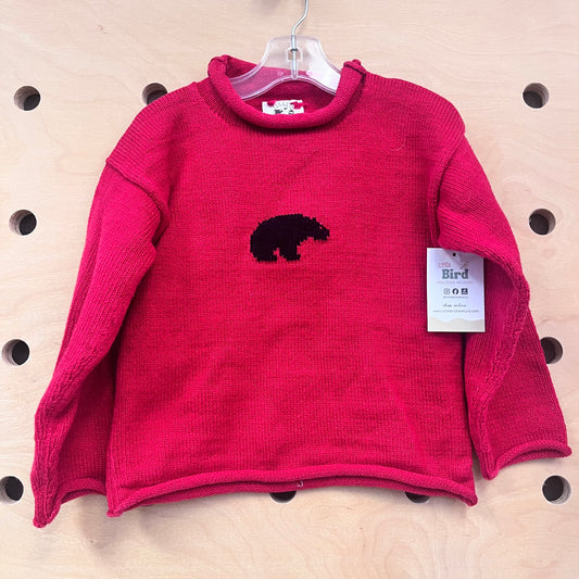 Red Bear Knit Sweater