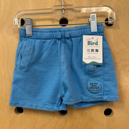 Blue Great Day Drawstring Shorts