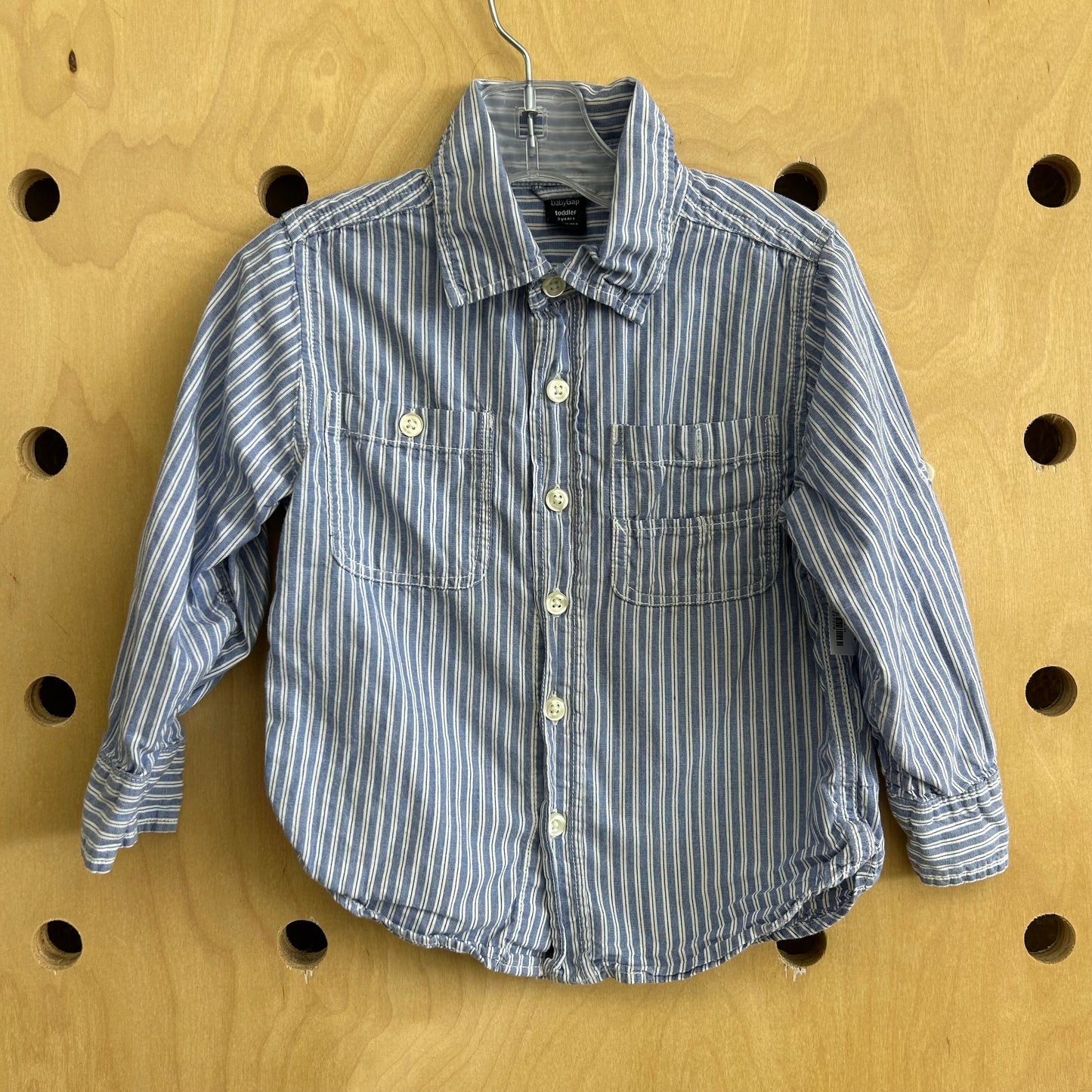 Blue Striped Button Up Shirt