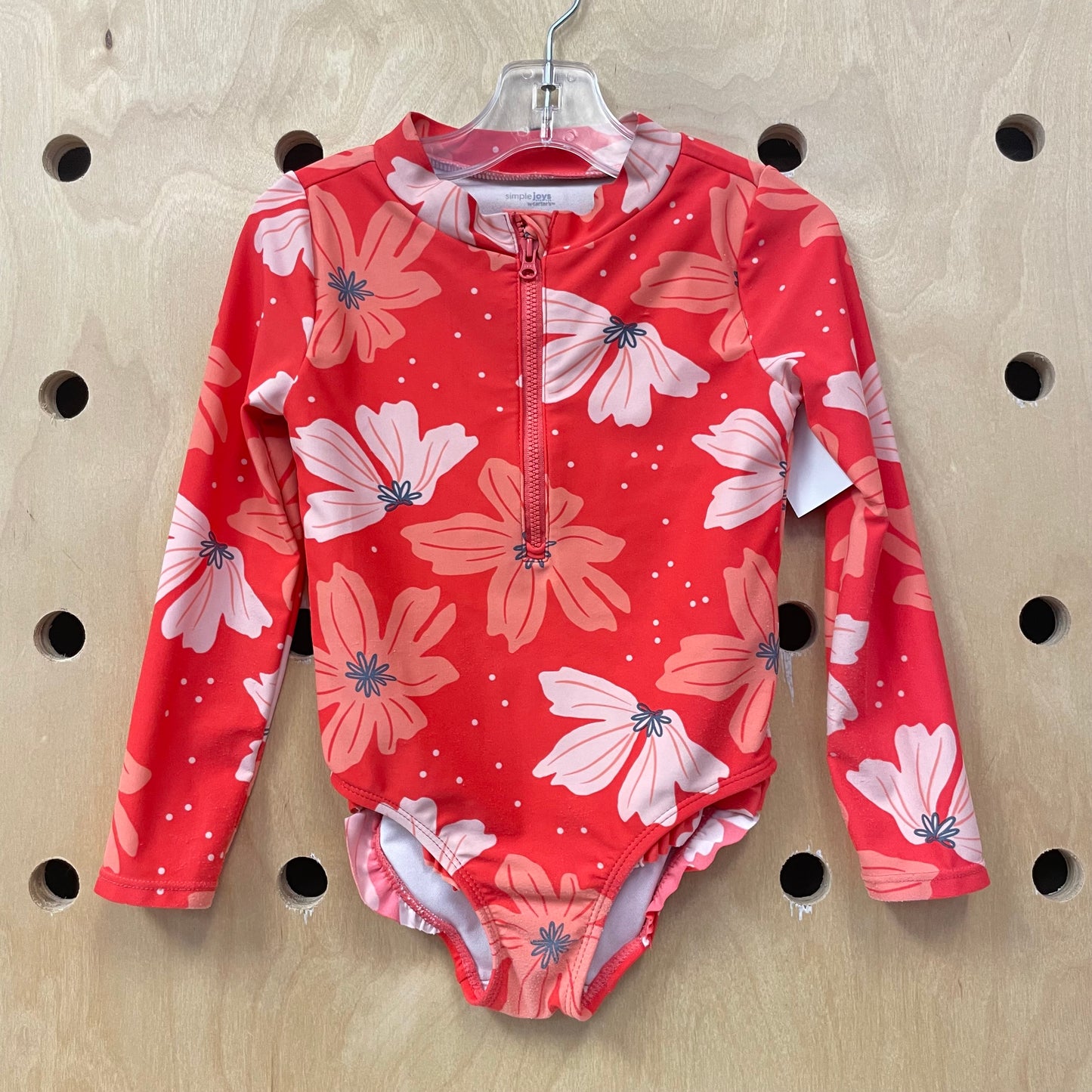 Red Floral Swimsuit