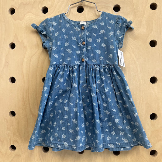 Denim Floral Dress NEW!