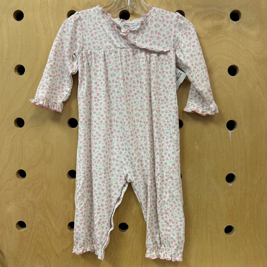 White Roses Snap Romper