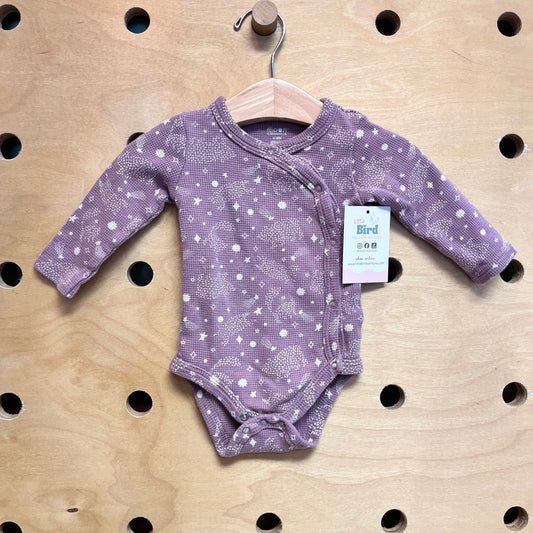 Organic Purple Stars Bodysuit