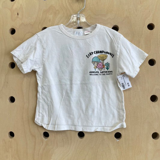Cream Mushies Say Champignons Tee