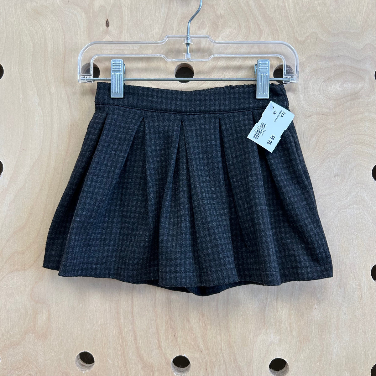 Black Plaid Skorts
