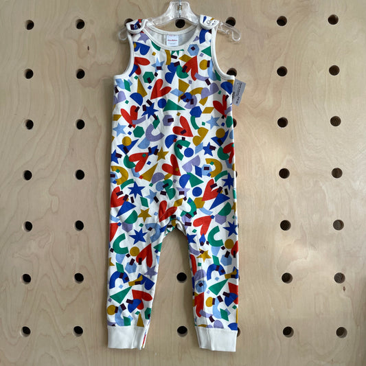 Cream + Colorful Shapes Romper