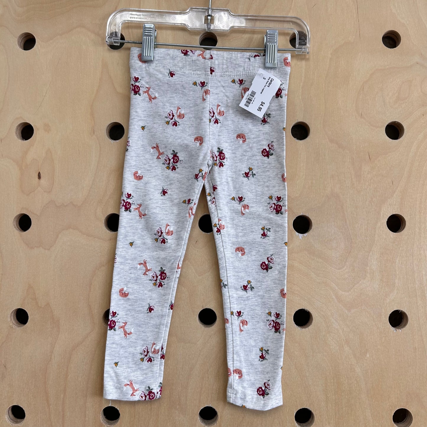Grey Rose Fox Leggings