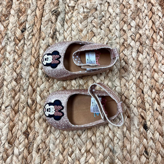 Gold Glitter Soft-Soled Minnie Flats