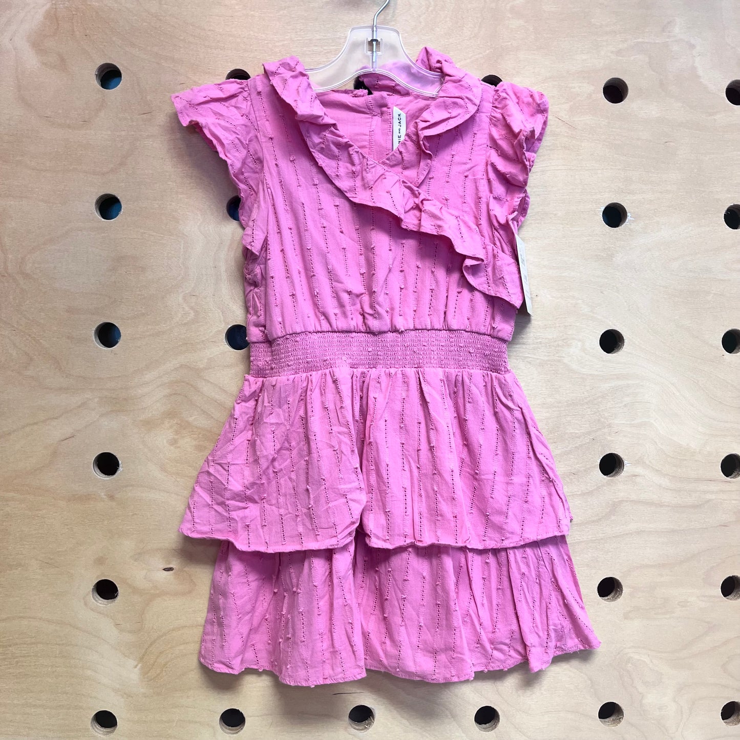 Pink Eyelett Smocked Dress