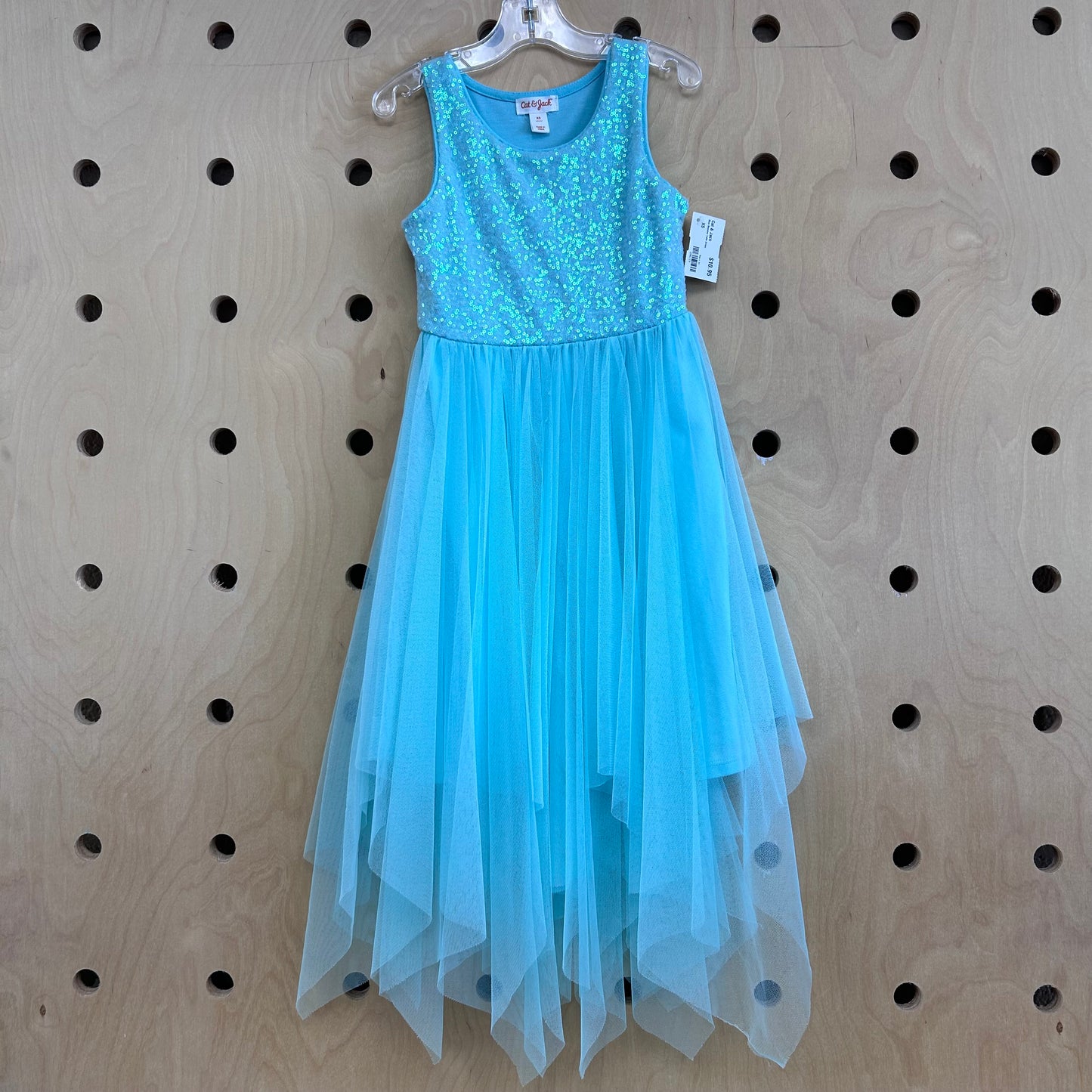 Blue Sequins Tulle Dress