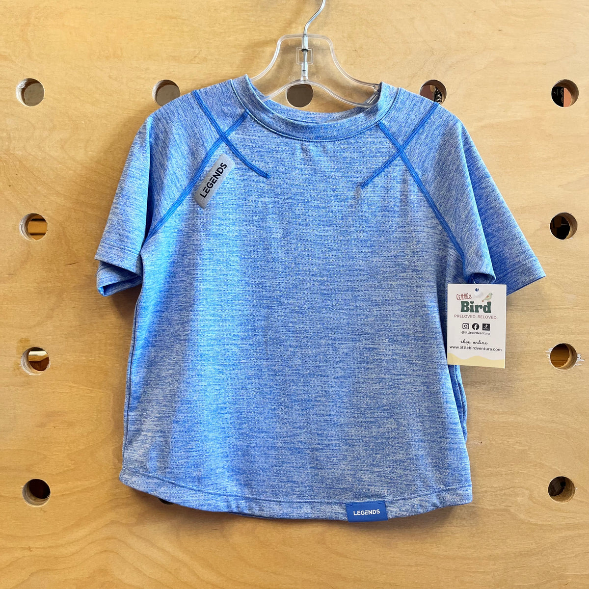 Blue Heathered Athletic Tee