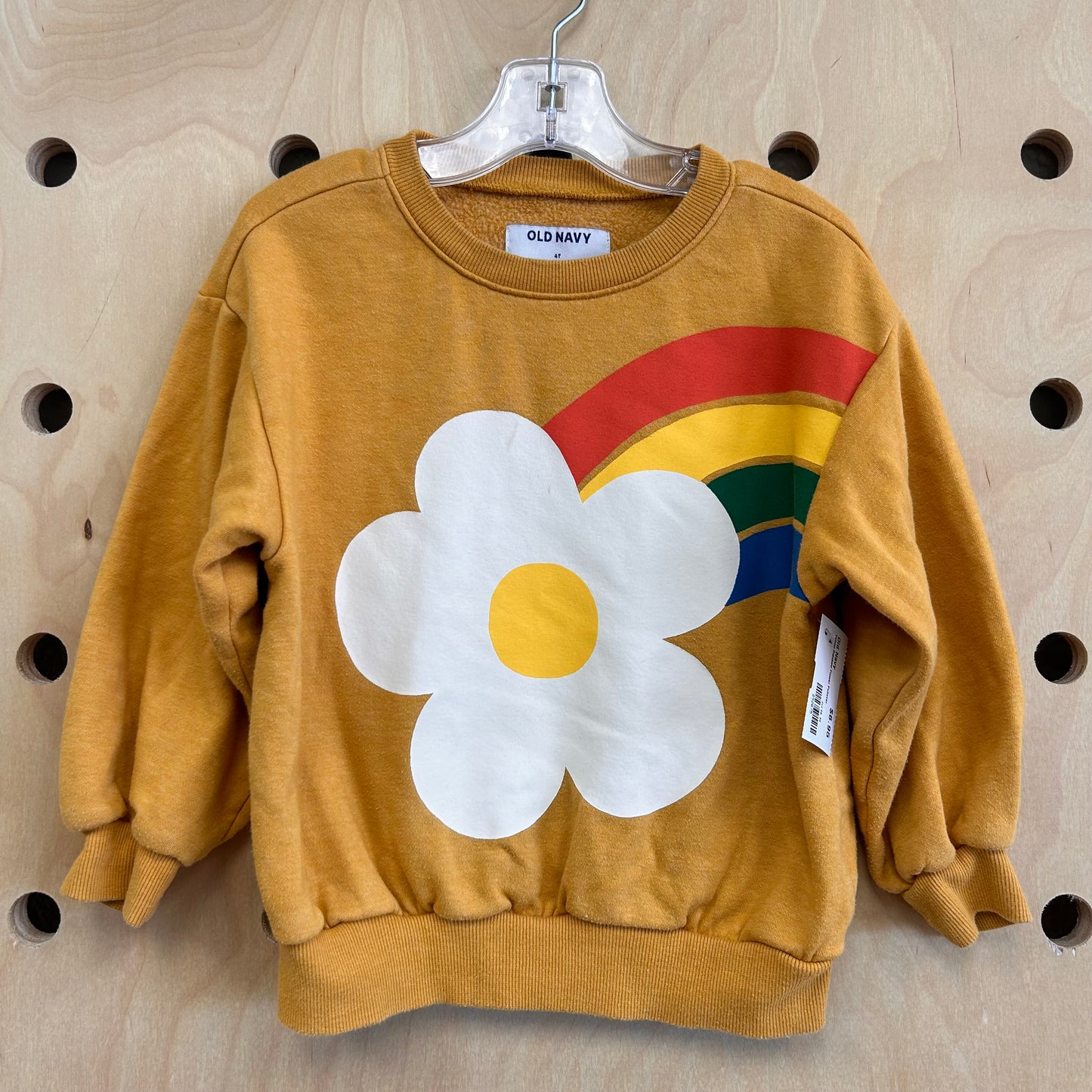 Yellow Rainbow Flower Pullover