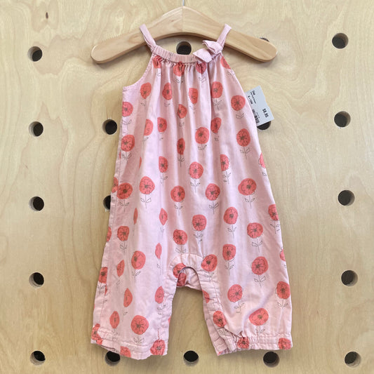 Pink Floral Romper