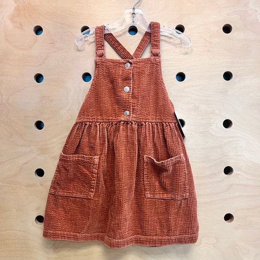 Brown Cord Pocket Dress
