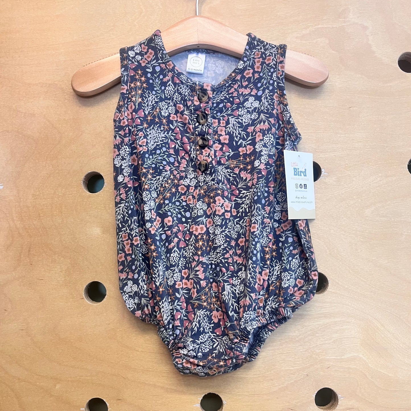 Teal Floral Romper