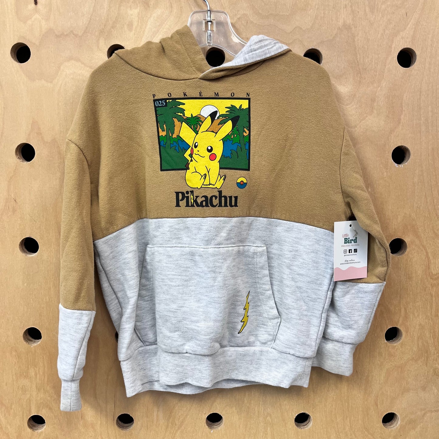 Tan & Grey Pikachu Hoodie Pullover