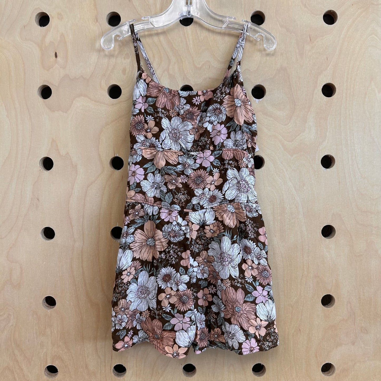 Brown Floral Romper