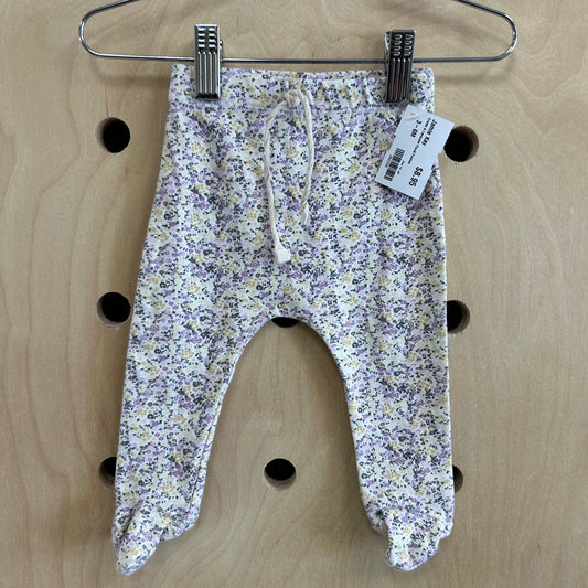 Cream & Lavender Floral Footies