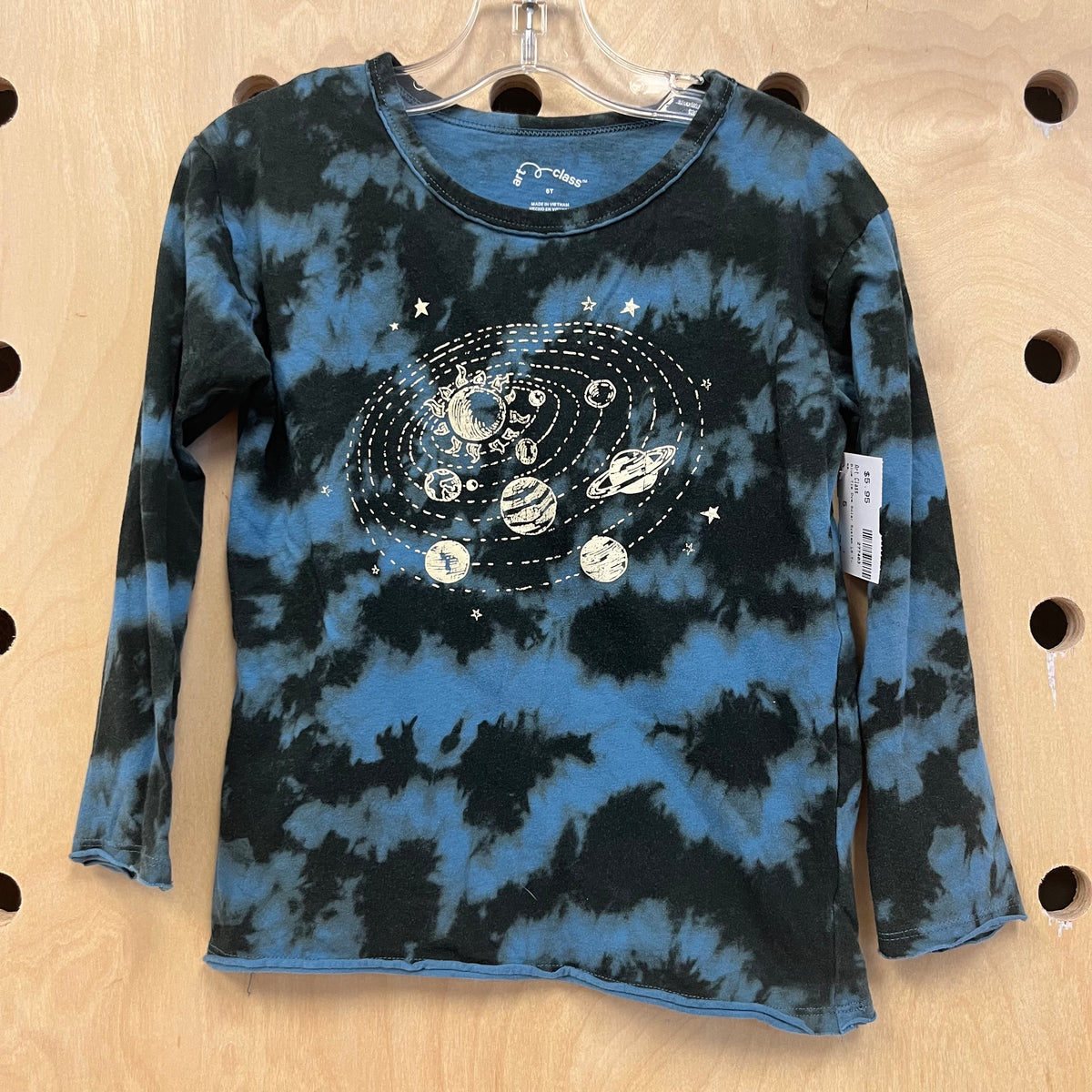 Blue Tie Dye Solar System LS Tee