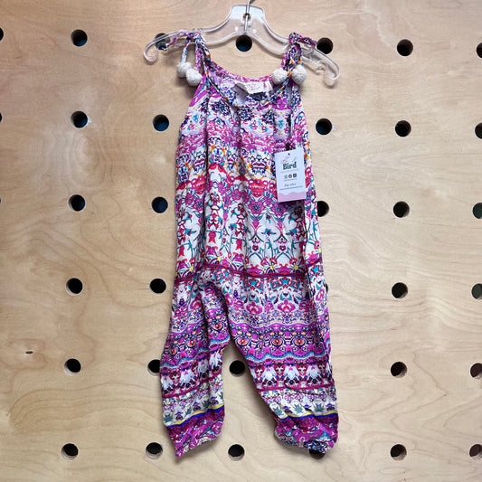 Pink/Teal Bohemian Style Romper