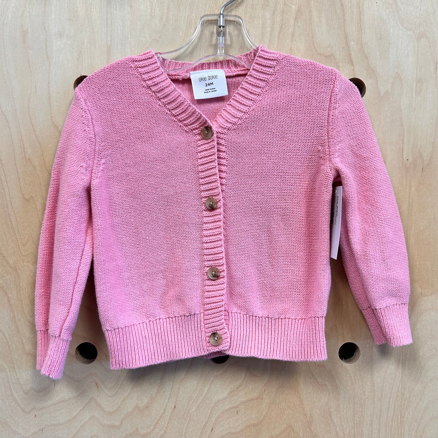 Pink Cotton Knit Sweater