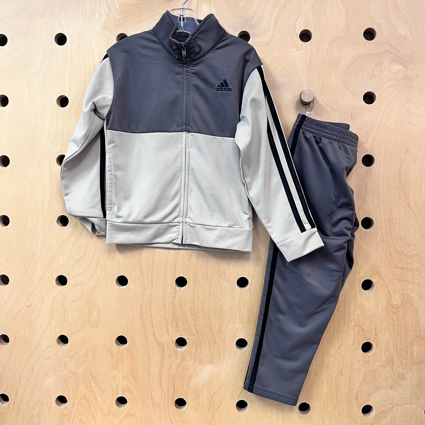 Grey + Tan Track Suit