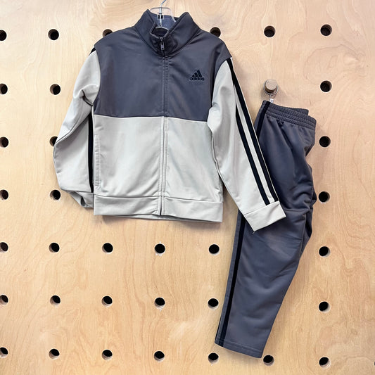 Grey + Tan Track Suit