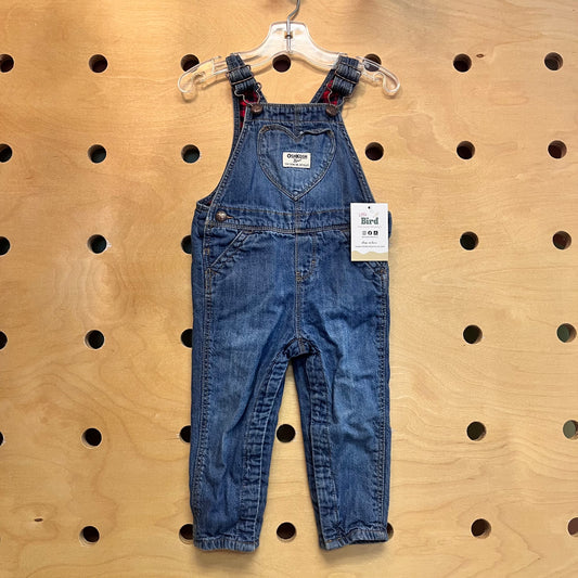 Flannel-Lined Heart Pocket Overalls