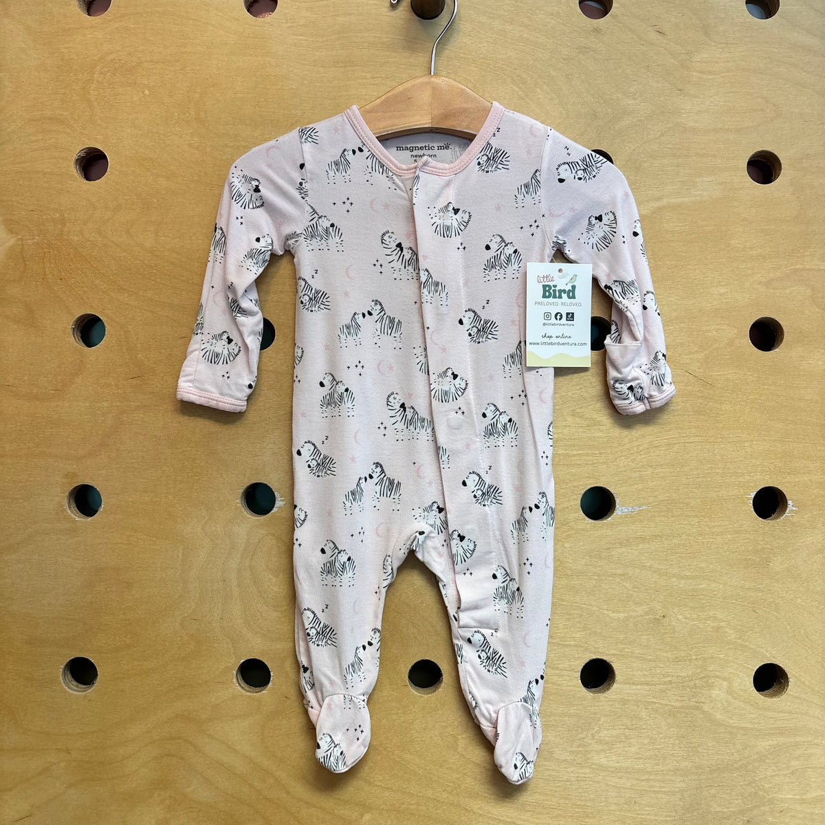 Pink Modal Zebra Footies