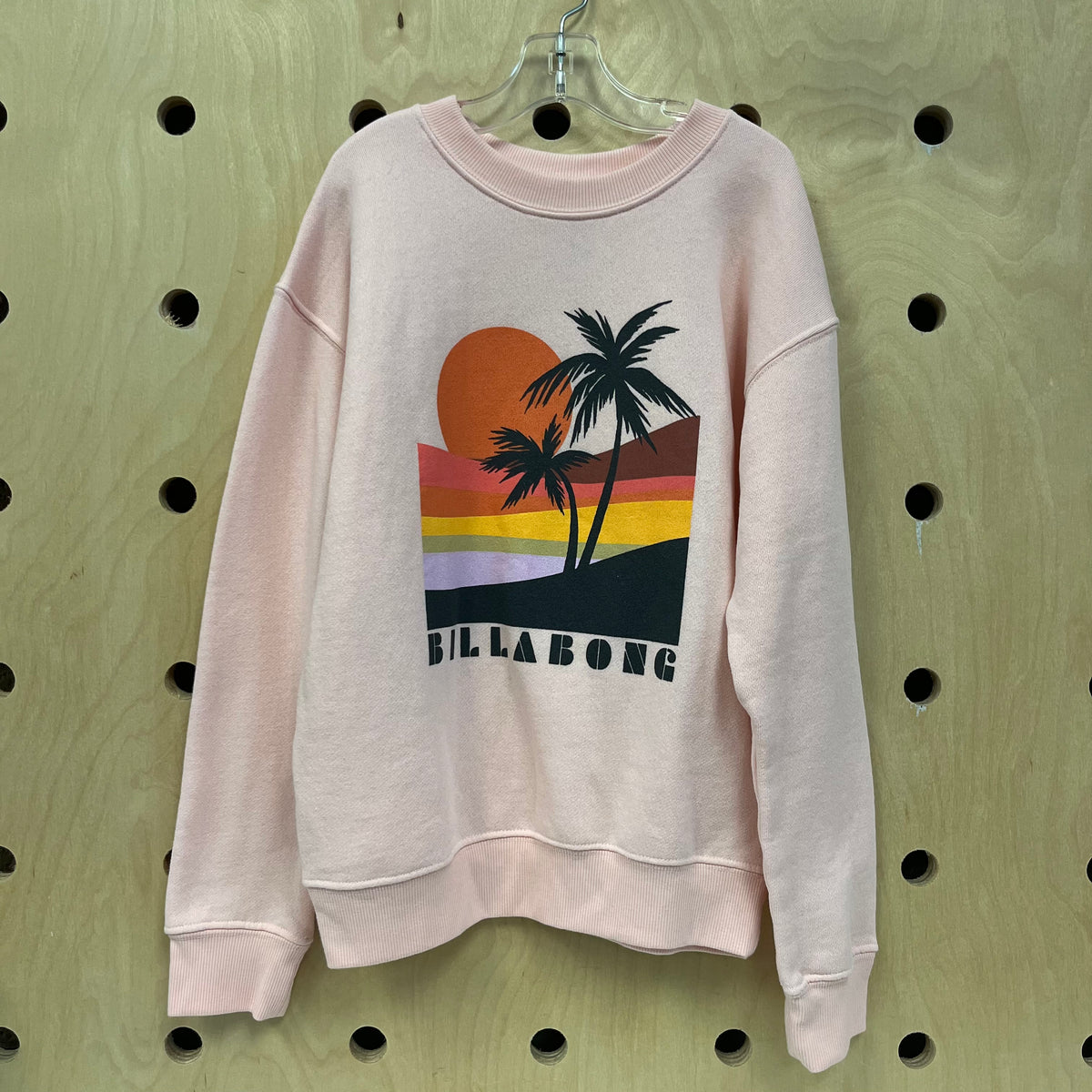 Pink Billabong Crew Neck Sweatshirt