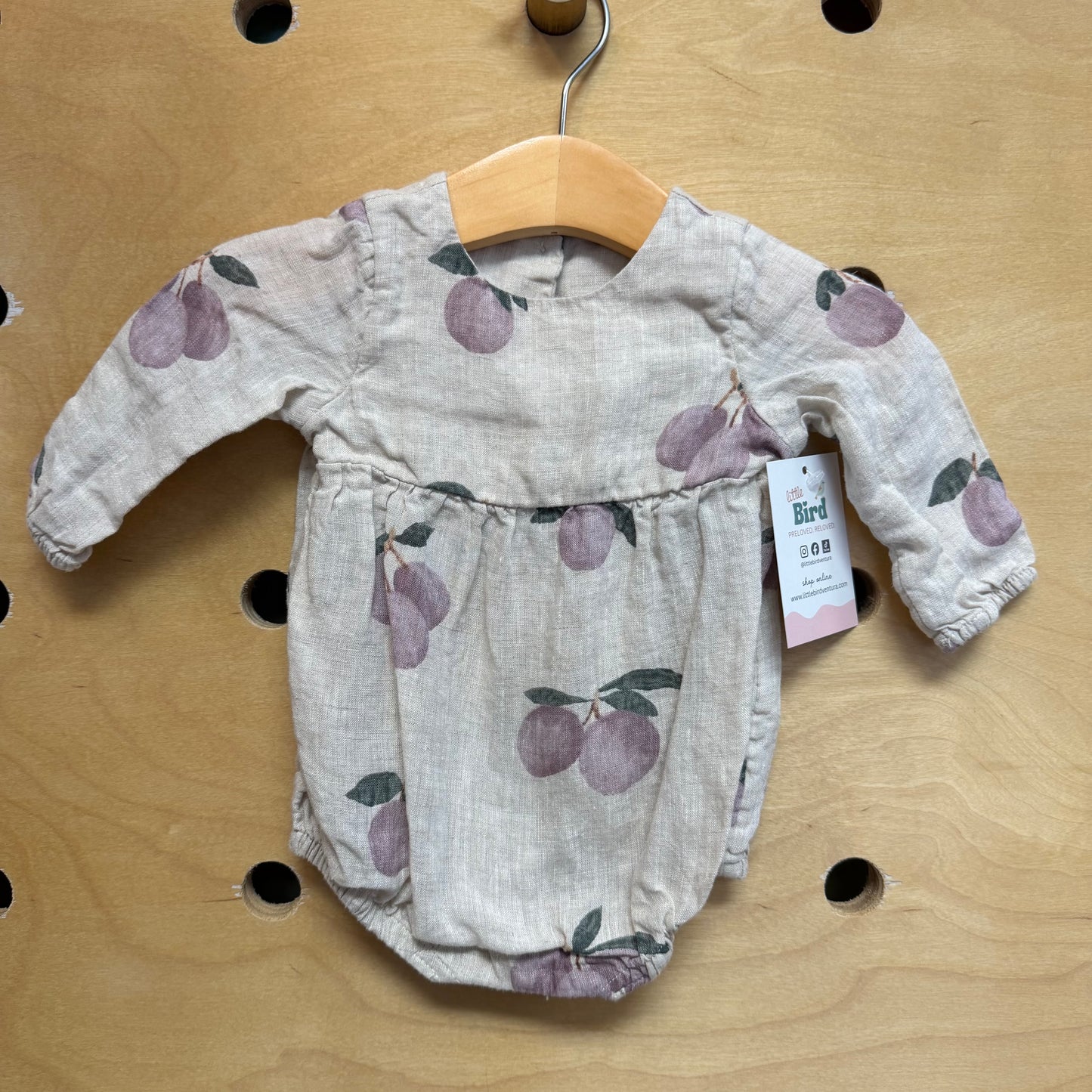 Cream/Purple Citrus Romper
