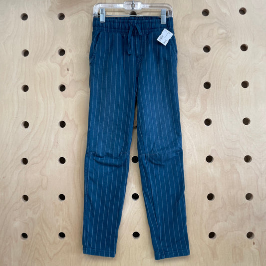 Blue Striped Drawstring Pants