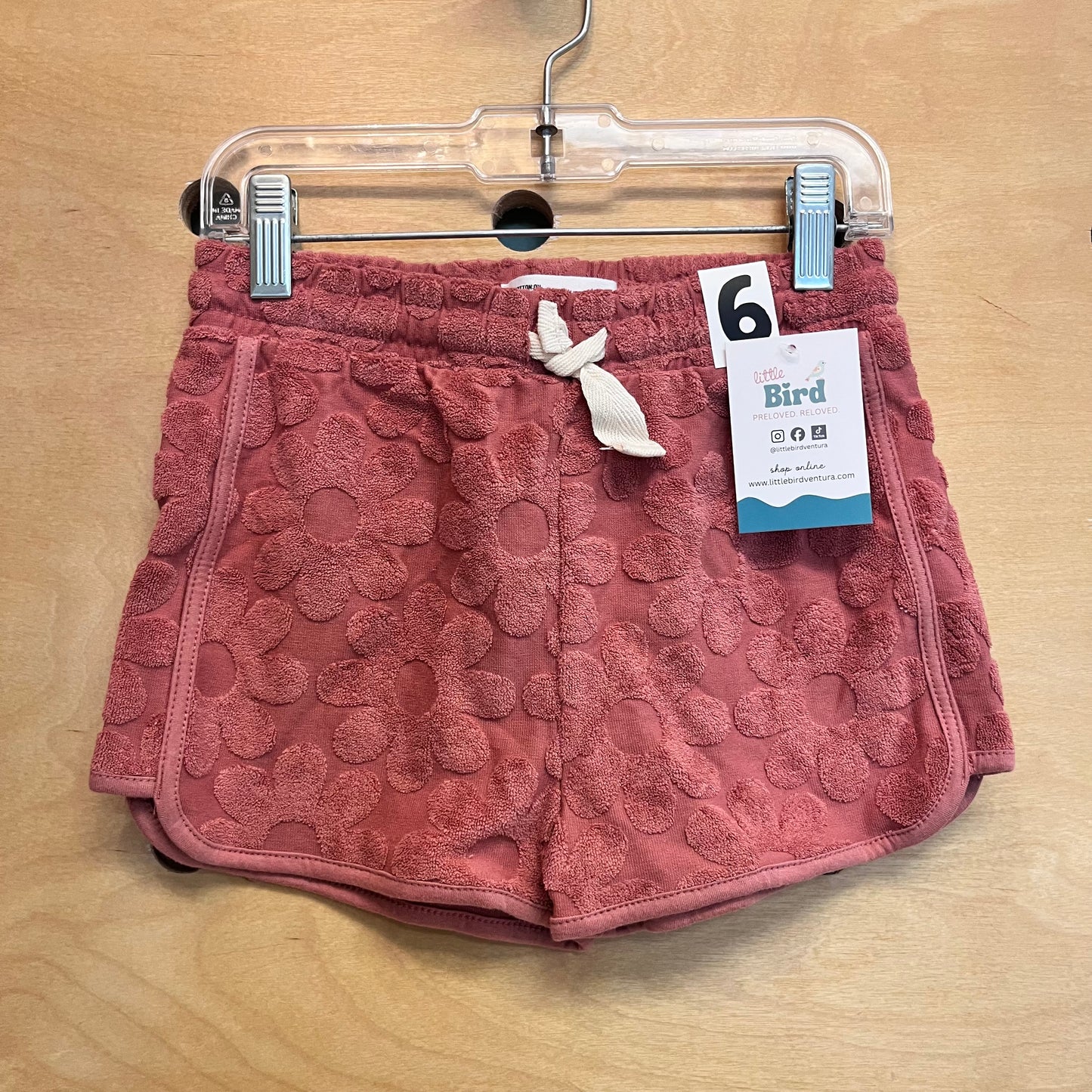 Terracotta Terry Flowers Shorts NEW!