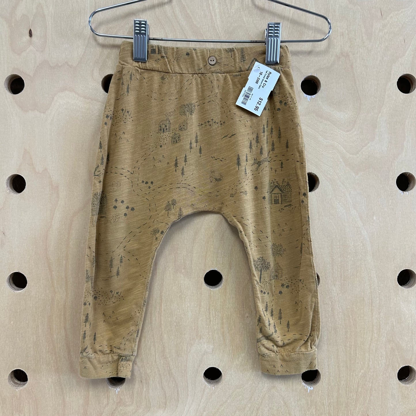 Tan Forest Scene Pants
