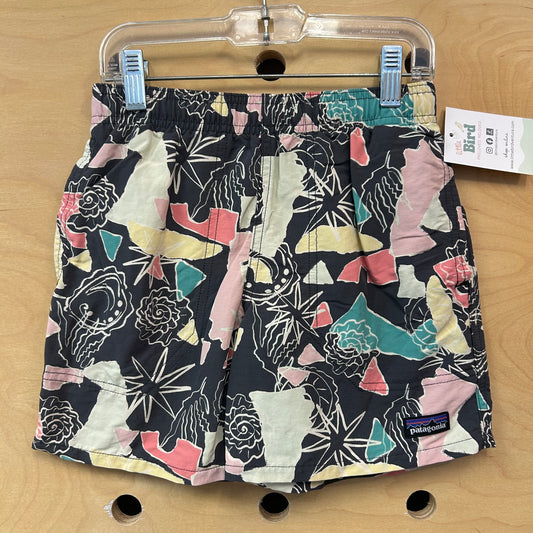 Grey Floral Swim Trunks