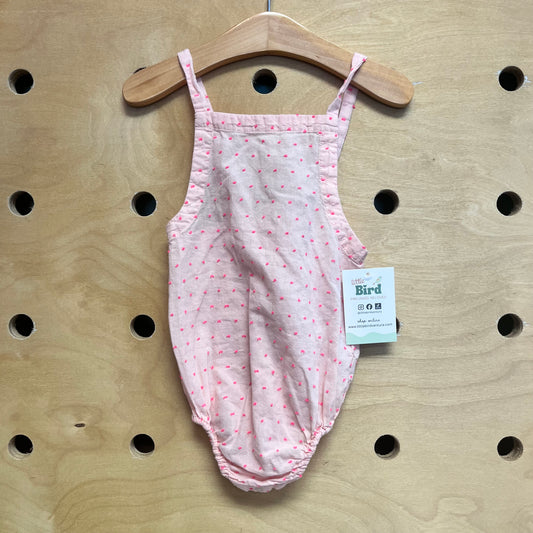 Pink Swiss Dot Romper