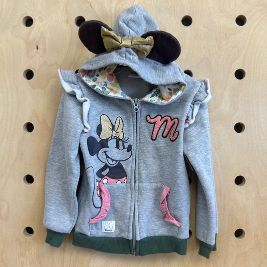 Grey & Green Minnie Zip Hoodie