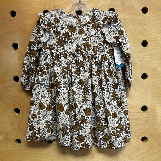 White Floral Cotton Dress
