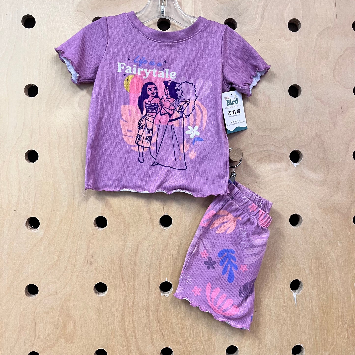 Purple Ribbed Princesses Pajamas