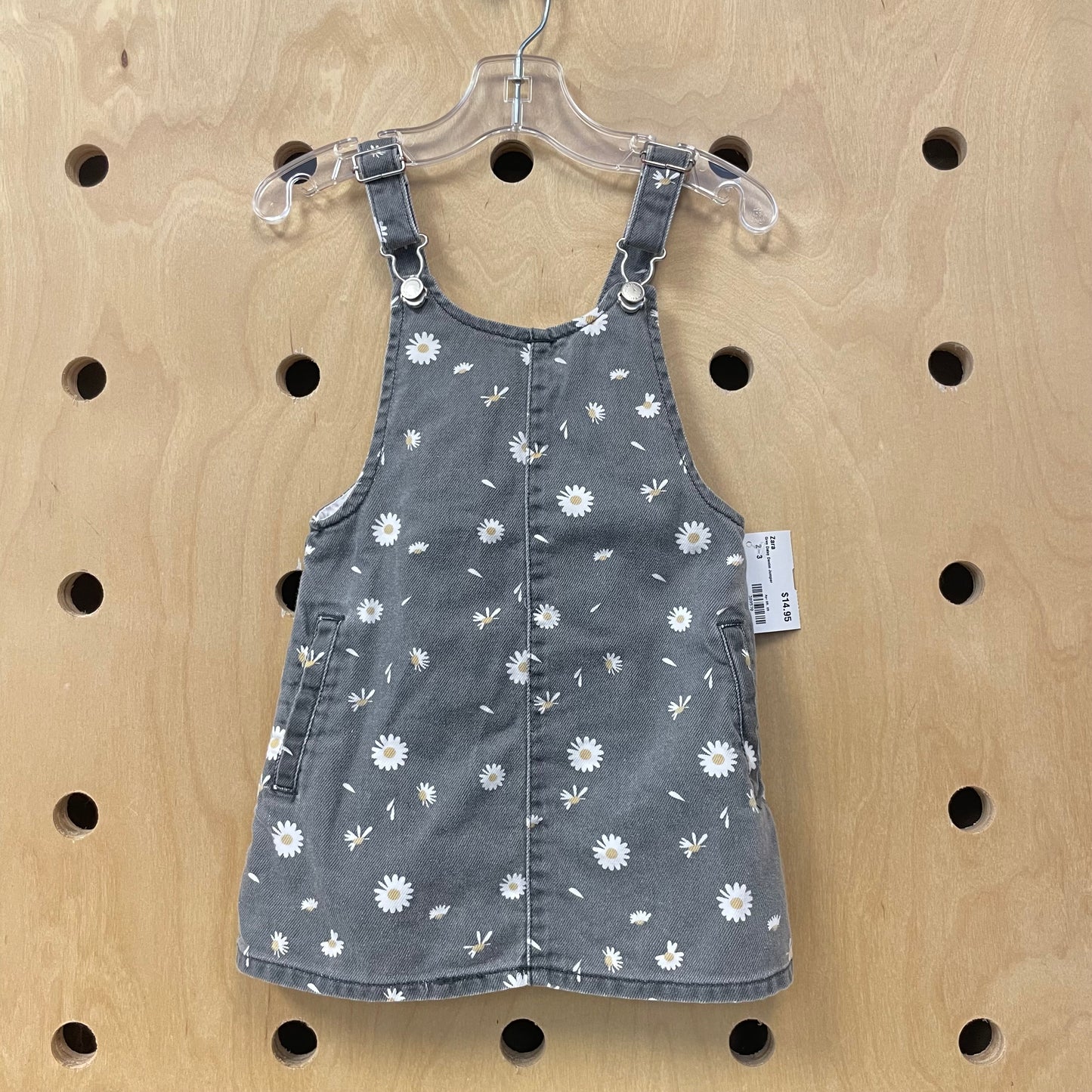 Grey Daisy Denim Jumper