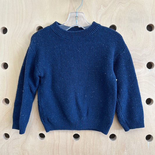 Blue Waffle Knit Swester