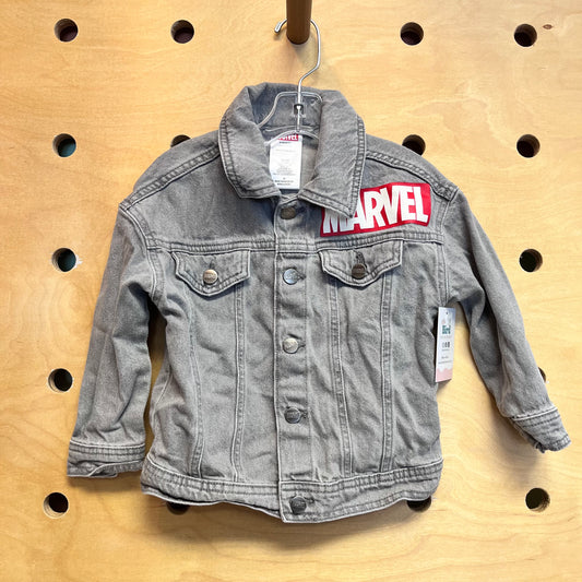 Grey Marvel Denim Jacket
