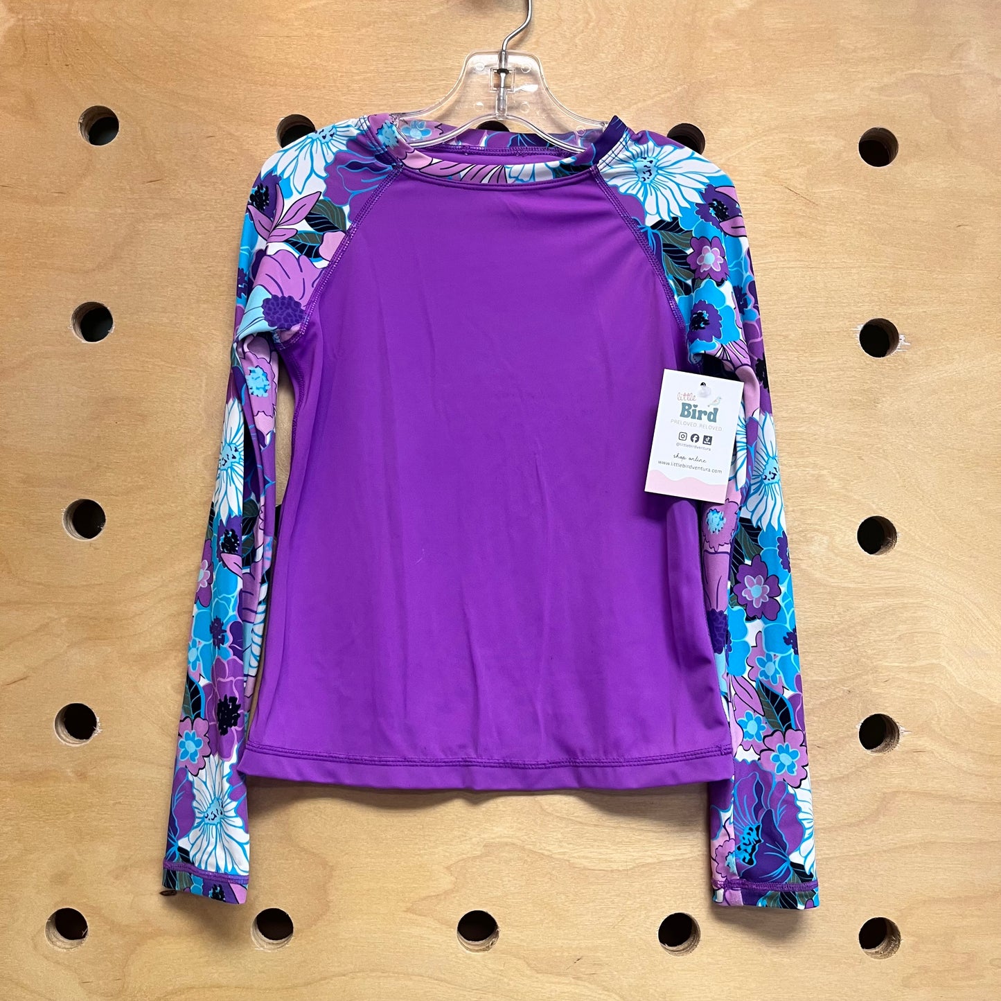 Purple/Blue Floral Swim Shirt