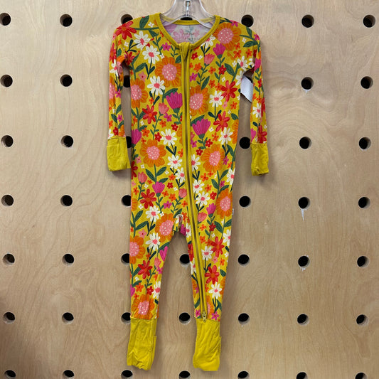 Yellow Floral Bamboo Zippy