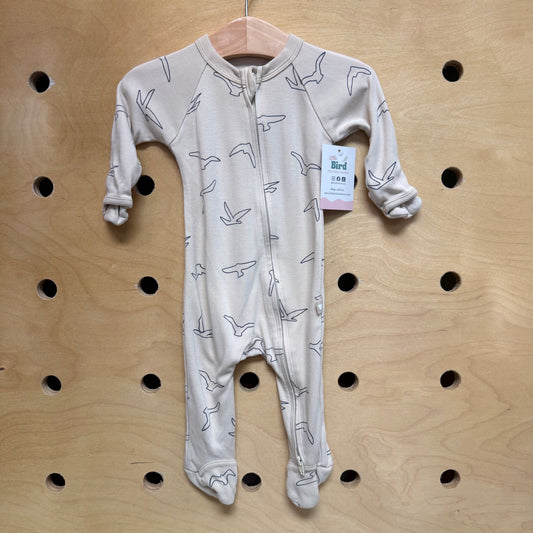 Cream Birds Footies