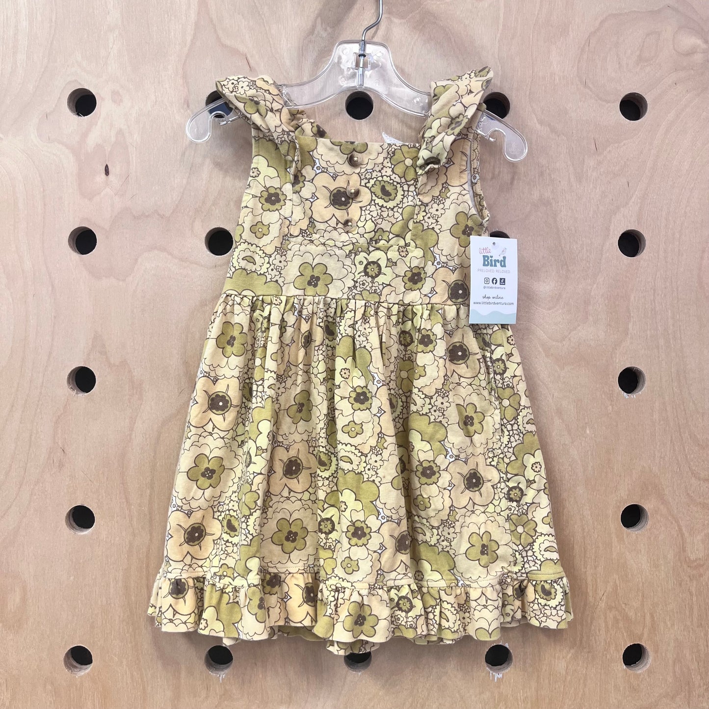Organic Yellow Floral Dress