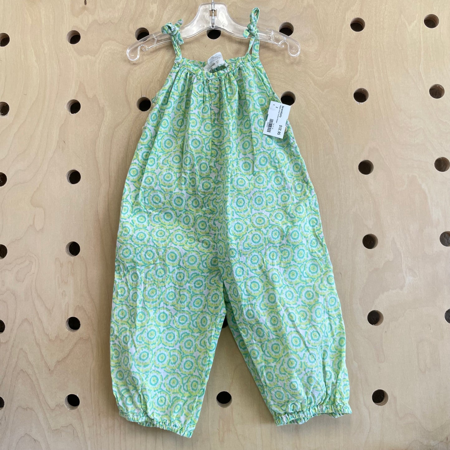Organic Green Circles Romper