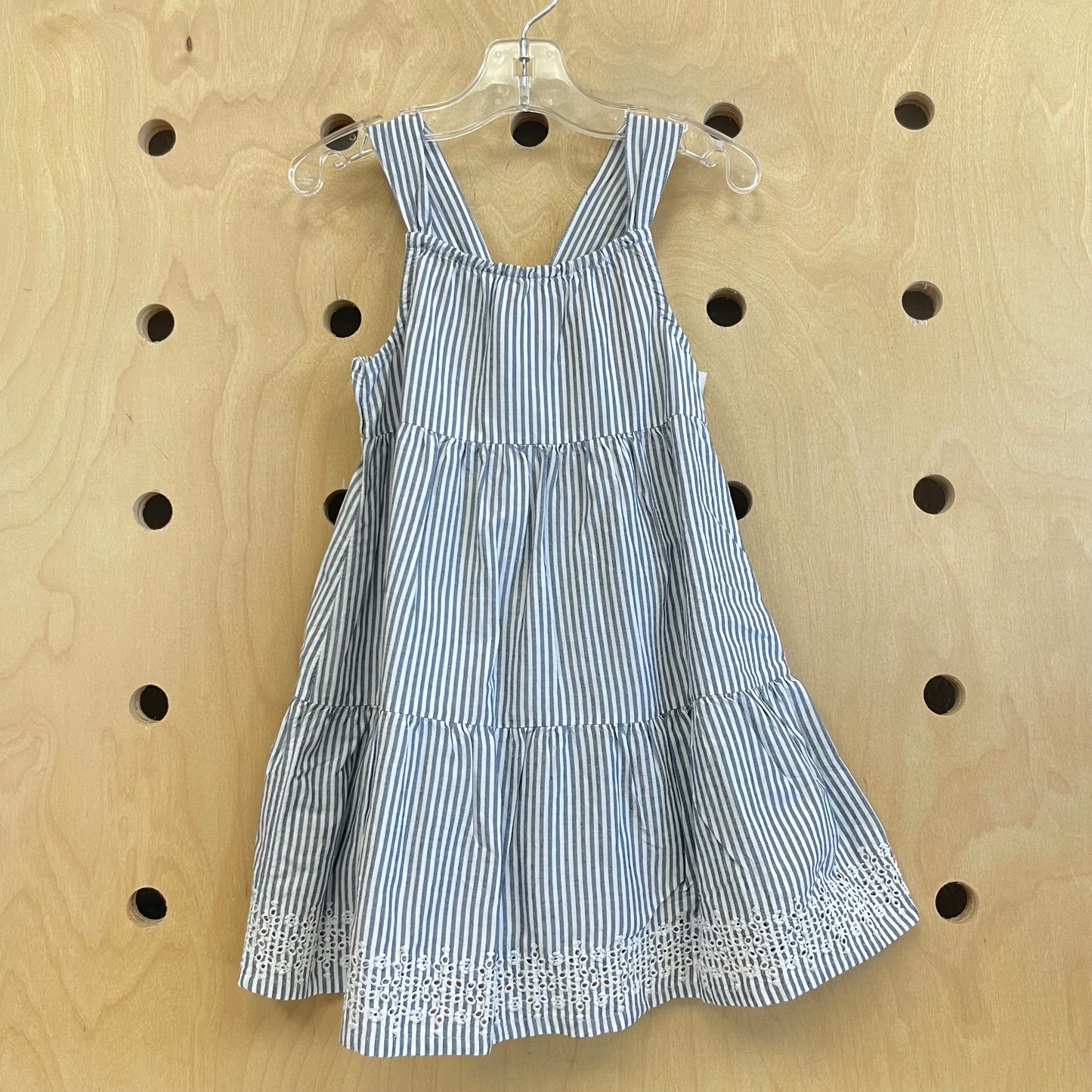 Grey + White Striped Eyelet Dress NEW!